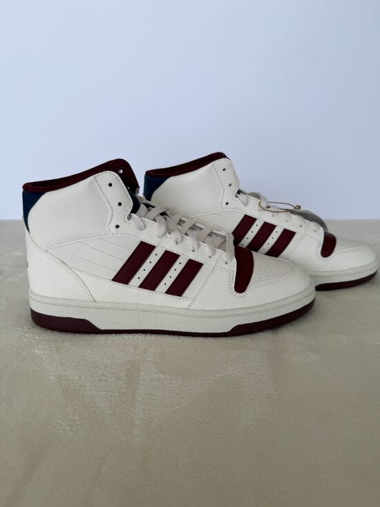 Adidas Break Start Mid Basketball Sneakers White Burgundy High Top Men\'s 8 main image 8
